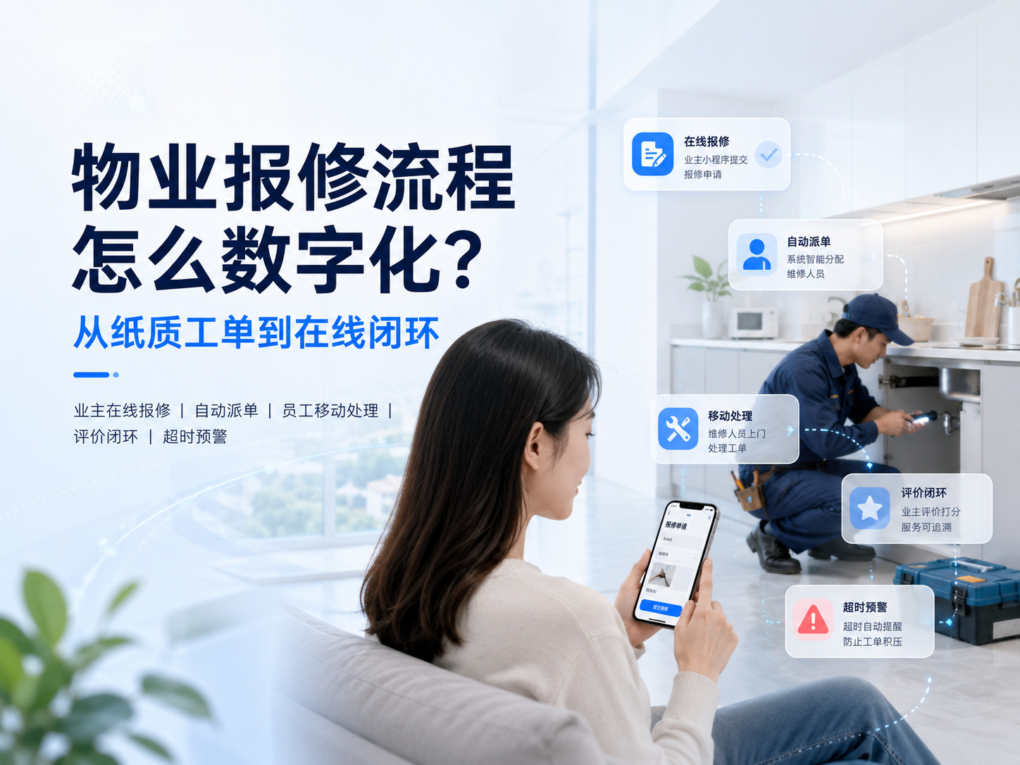 物业报修流程怎么数字化?从纸质工单到在线闭环